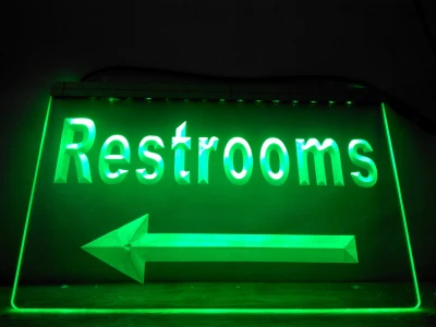 LK685 Restroom Arrow Toilet Cafe Bar LED Neon Light SignLight Sign home