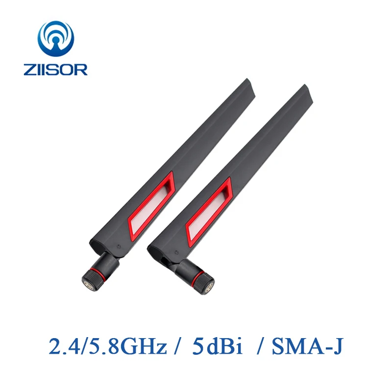 

2pcs 2.4G 5.8G Wifi Antenna for Router Dual Band 5dBi Omnidirectional SMA Male WLAN Router Aerial Z11-BWFSJ
