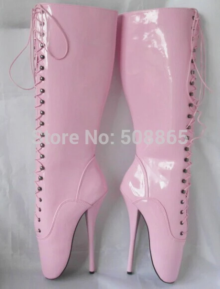 light pink leather boots