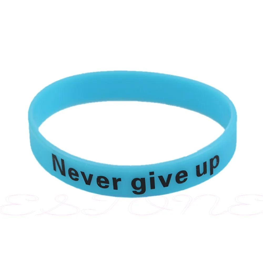 

Silicone Rubber Elasticity Sport Wristband Cuff Bracelet Bangle Glow In Dark New