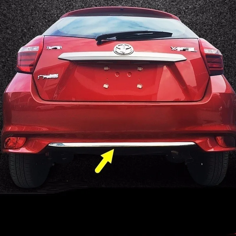 

automobile car styling accessories chromium 2017 modified rear bumper trim 16 facelift dazzle bar bright FOR Toyota Yaris