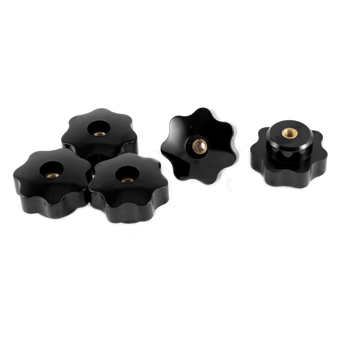 

Plastic Head M6 Female Thread Screw On Clamping Nuts Knob Grip 5 Pcs