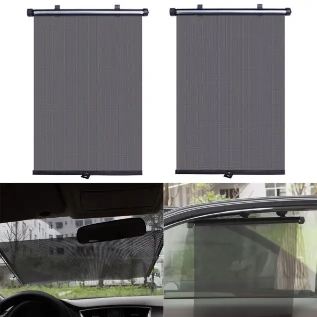 

40X45CM Retractable Car Auto Side Window Sun Shade Curtain Windshield Sunshade Shield Cover Mesh Solar Protect Front Windshield