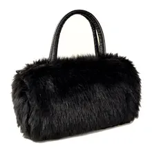 2016 Fashion Handbags Faux Fur Clutch Long Purse Wallet 9 Colors Hot Faux Rabbit Fur Bag Women Plush HandBag Tote Hobo Bag W1