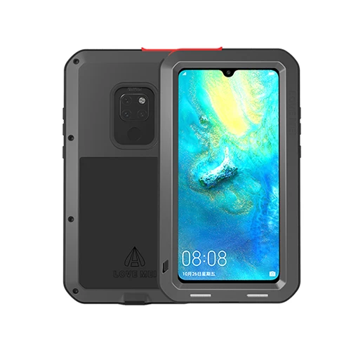 Mate20 Case-Black Металлический водонепроницаемый чехол LOVE MEI для huawei mate 20, противоударный чехол для huawei mate 20 6,53, чехол capa - Цвет: Mate20 Case-Black