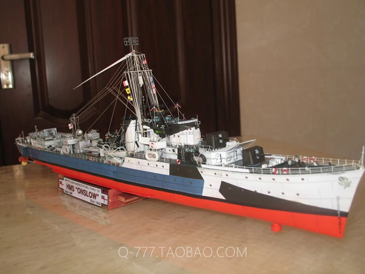 Британский Разрушитель HMS в медленном Oslo Class O World War Ii|Картонные конструкторы| |