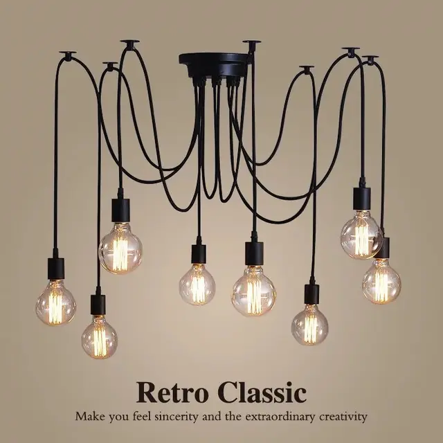 edison light chandelier industrial diy retro edison lamp chandelier lighting spider shape nordic loft style vintage home lights lamparas de edison light chandelier industrial diy retro edison lamp chandelier lighting spider shape nordic loft style vintage home lights lamparas de