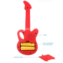 Красный мультфильм электронная гитара Обучающие электронные игрушки мультфильм стиль игрушки электронная гитара дети