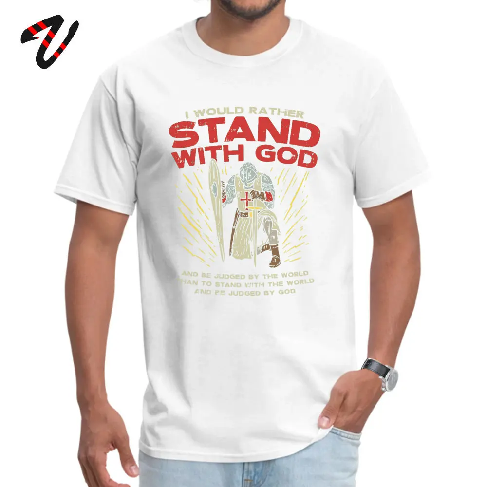 Normal Funny Short Sleeve Tops Tees Autumn O-Neck 100% Cotton Men Top T-shirts Funny T Shirt New Coming Wholesale 1901805Bible Verse T Shirts God Jesus Knight Gift white