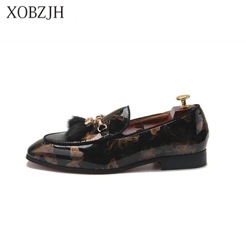 

Italian Designer Shoes High Quality Loafers Shoes Men Summer Luxury Wedding Party Genuine Leather Slip On Black Big Size Shoes