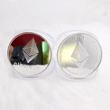 Позолоченная монета Ethereum, памятная монета, коллекция Litecoin Art, подарок, физическая антикварная имитация, домашнее украшение AUG27