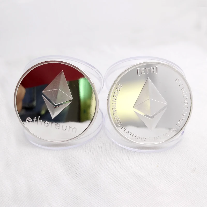Gold Plated Ethereum Coin commemorative Coin Litecoin Art Collection Gift Physical antique imitation home decoration AUG27