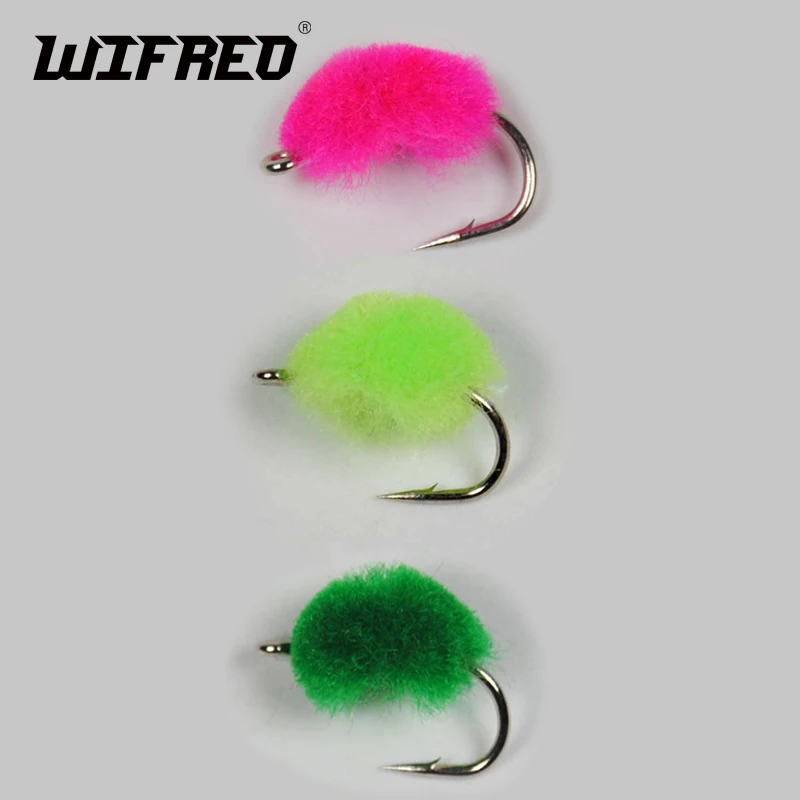 1Box #12 Glo Bug Egg Fly for Trout Salmon Fishing Box Mixed Colors with 10 Hooks