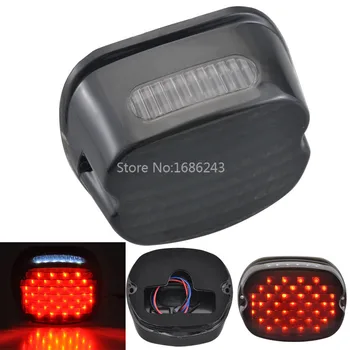 

ABS Smoke LED Tail Brake License Plate Lihgt Fit For Harley Dyna Road King Electra Glide Softail XL 883 1200 Motorcycle Tailight