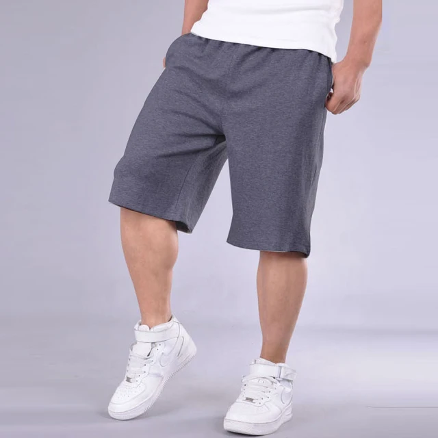 Big Size Shorts Men Solid Baggy Loose Elastic Shorts Cotton Casual Plus Size Shorts Extra Large
