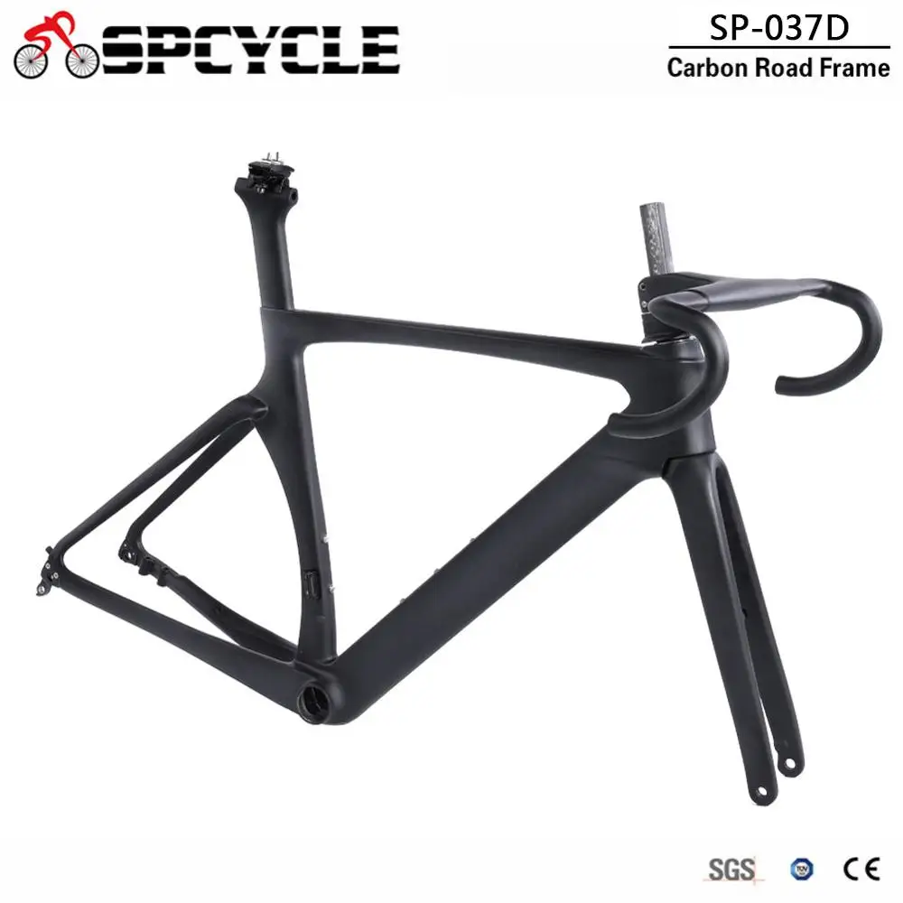 Spcycle T1000 полный карбоновый дисковый тормоз, рама для шоссейного велосипеда, руль, аэро-гоночный велосипед, карбоновая рама 100/142 мм через ось