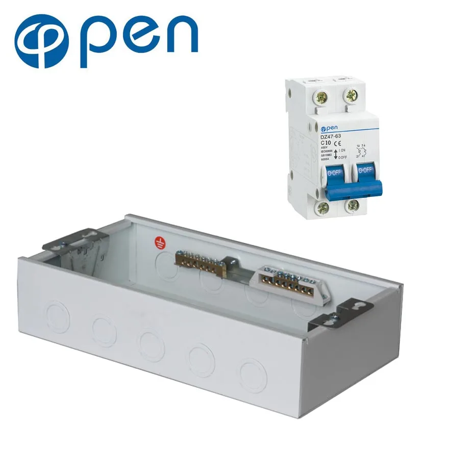 

Comb A 32ways Distribution Box and Total 28-32 Phases Circuit Breakers with Earth Connectors and Neutral Connectors