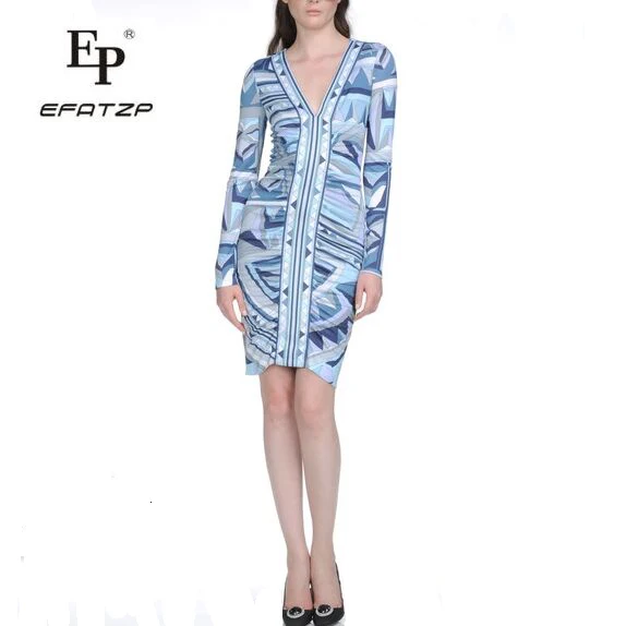 EFATZP женское Европейское модное эластичное шелковое трикотажное платье с