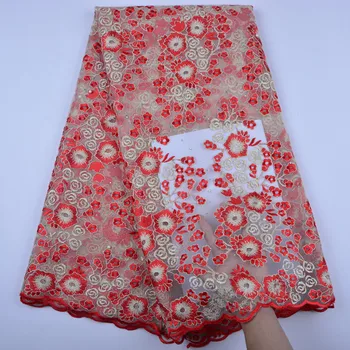 

2019 Fashion Styles Embroidery Tulle Lace Fabric High Quality Nigeria Wedding Dress Lace French Lace Fabric A1378