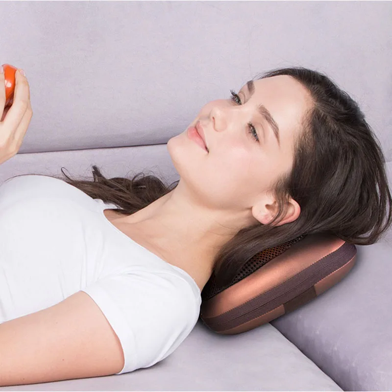 roller massage pillow for neck chair Infrared Heating Kneading Neck Shoulder Car Shiatsu massage & relaxation