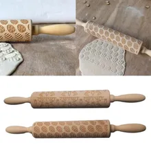 Новая Пасхальная Скалка гравированная резная деревянная рельефная Скалка кухонный инструмент 01,25