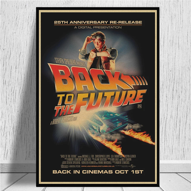 Classic Sci-fi Movie Back to The Future Retro Kraft Poster Wall Sticker Home Bar Art Posters Decor