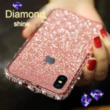 Роскошные модные стразы рамка чехол для iPhone 11 Pro Max XR XS X 8 7 6 6s plus прозрачный металл алмазный рамка крышка чехол для телефона для девочек
