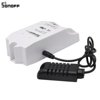 

TH16 Smart Wifi Switch Monitoring Temperature Humidity Wifi Smart Switch Home Automation Kit Works With Alexa Google Home