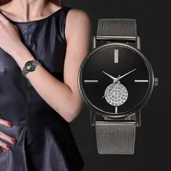 2017 новые женские модные классические золотые кварцевые Нержавеющая сталь наручные часы L8163