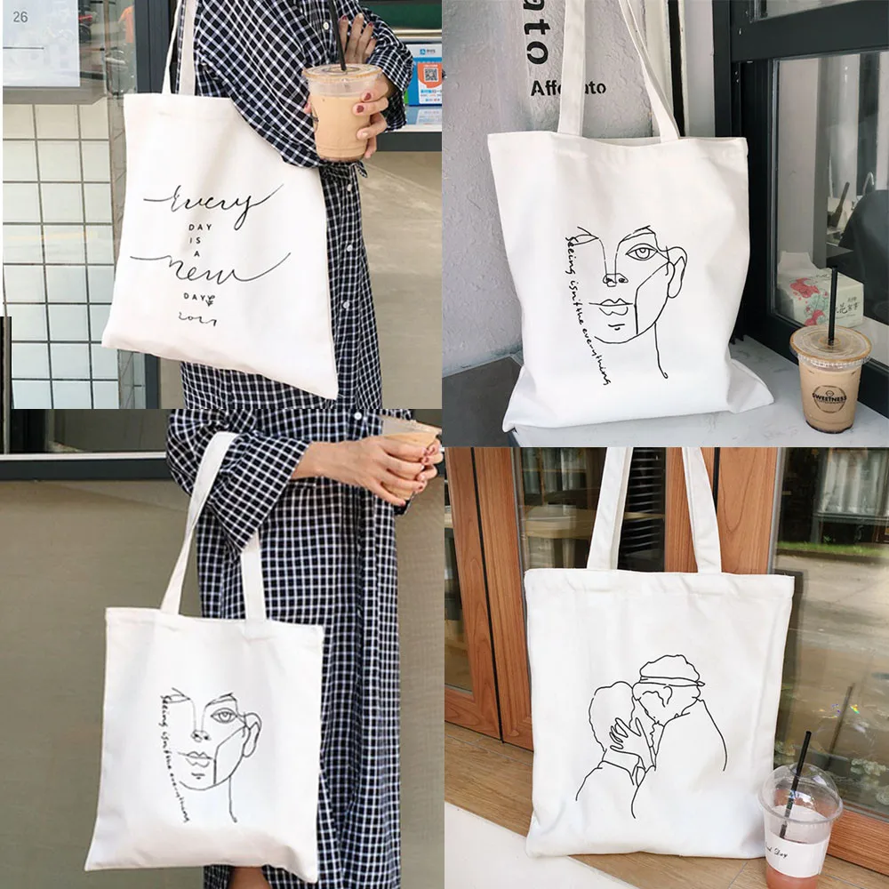 

BAGS FOR Women 2019 fresh canvas FASHION Shopping Handle Bags Messenger Bags bolsa feminina