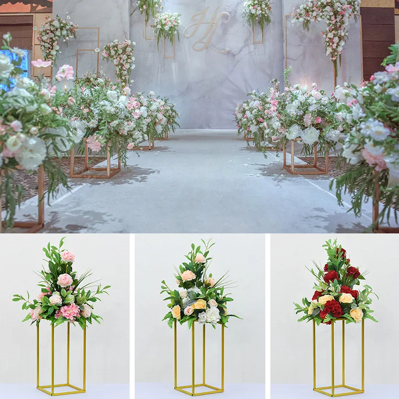 

Custom 38cm silk rose artificial flower ball centerpieces arrangement decor for wedding backdrop road lead table flower ball