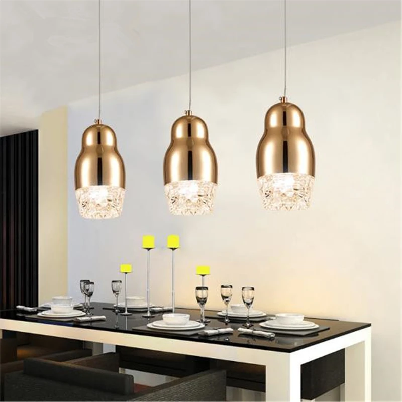 

1 head Postmodern Simple restaurant chandelier bedroom Bar clothing store Cafe Creative personality crystal Lamp Free Shipping