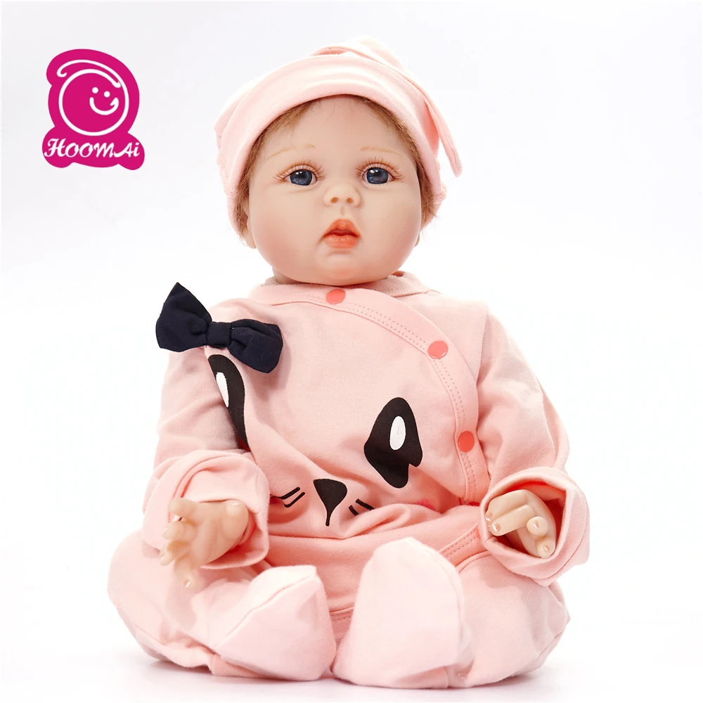 

Factory Wholesale 55cm Soft PP Cotton Body Reborn Baby Doll Kid's Bedtime Playmate Early Education Toys