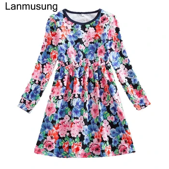 

Children Baby Dresses printing long sleeve Cotton Girl Wedding Party Princess Birthday Girls Dress