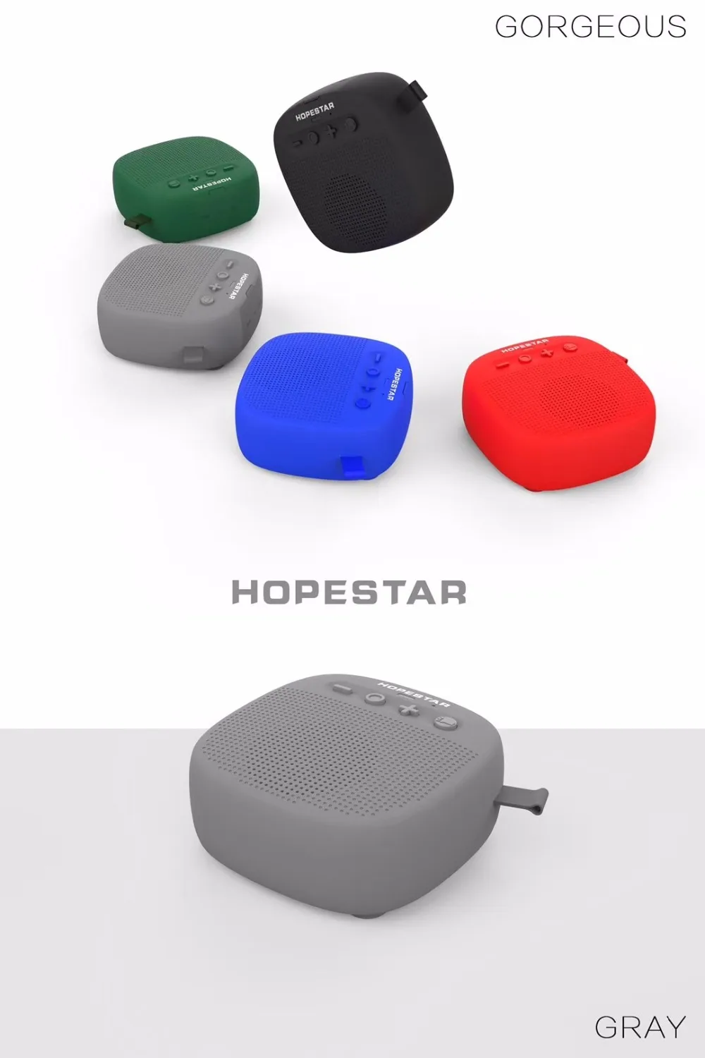 HOPESTAR-P9 на открытом воздухе Bluetooth динамик портативный велосипедный беспроводной динамик s сабвуфер бас банк питания+ светодиодный свет+ крепление для велосипеда