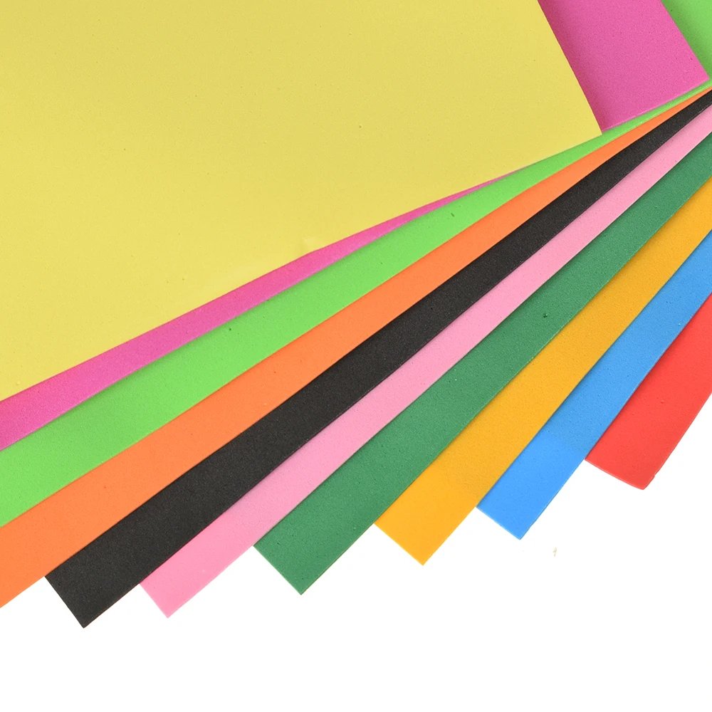 10 листов толстой многоцветной А4 губки EVA пены бумаги дети ручной работы DIY ручной работы подарок Забавный толстый Горячий