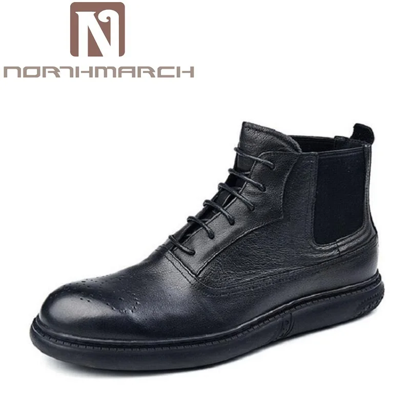 NORTHMARCH Brand Winter Mens Boots Fashion Lace Up Man Shoes Ankle Boots For Men Vintage Casual Mens Shoes Bota Masculina Couro NORTHMARCH Brand Winter Mens Boots Fashion Lace Up Man Shoes Ankle Boots For Men Vintage Casual Mens Shoes Bota Masculina Couro