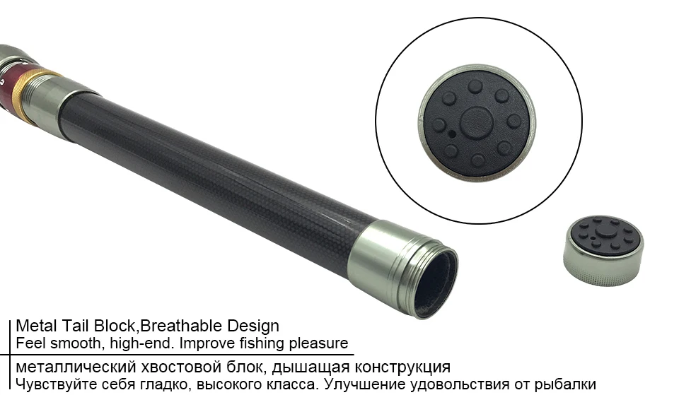 K8356 99% Carbon Portable Telescopic Fishing Rod Spinning Sea Rod Superhard Ocean Rod Fishing Tackle1.82.12.42.73.03.33.6M (6)