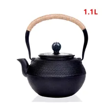 Горячая Распродажа, японский чугунный чайник, углеродная печь, железный чайник, кунг-фу, чайник, окисленный, без покрытия, старый воин, водяной чайник, 1 л