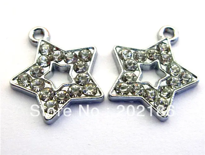 

10pc star with rhinestone Hanging Charms DIY Accessories