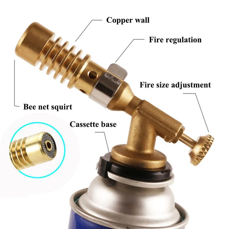 Латунный меняемый газовый фонарь, Пламенный фонарь, медный пламенный Бутан, газовая Аэрограф, зажигалка, нагрев, сварка, Кемпинг, барбекю