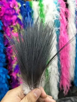 

Wholesale perfect 10pcs high quality scare natural Great black Heron feathers silk 6-8inch/15-20cm Decorative diy collect