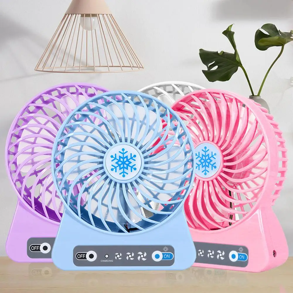 

Portable Personal Mini Fan 3 Speed Adjustable USB Fan With LED Light for Home Office Desk Cooler Fan Summer Air Cooler