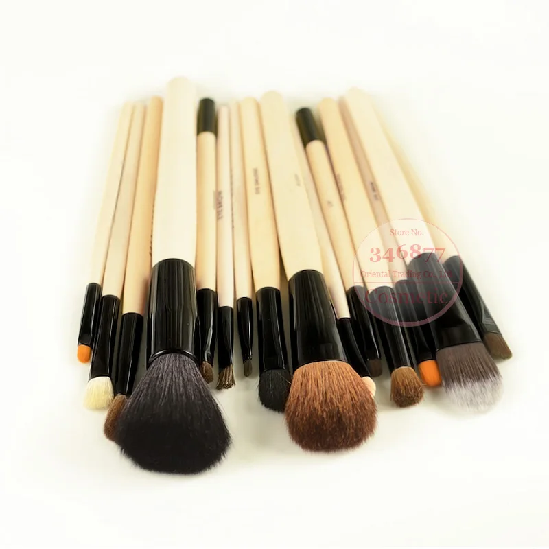15 PCS Cosmetics Makeup Brushes Set with Zipper PU Bag 2015101303