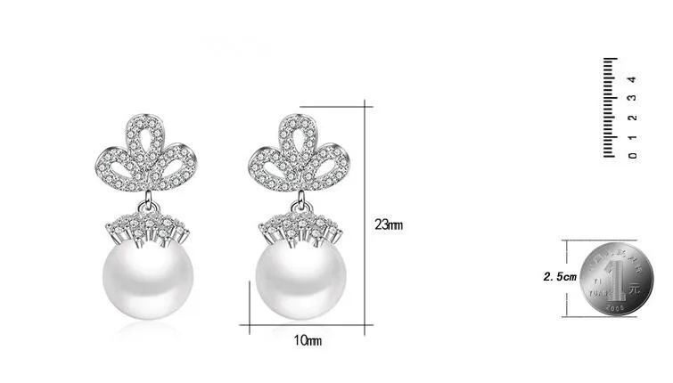 Женские серьги гвоздики из серебра 925 пробы с искусственным кристаллом|earings women