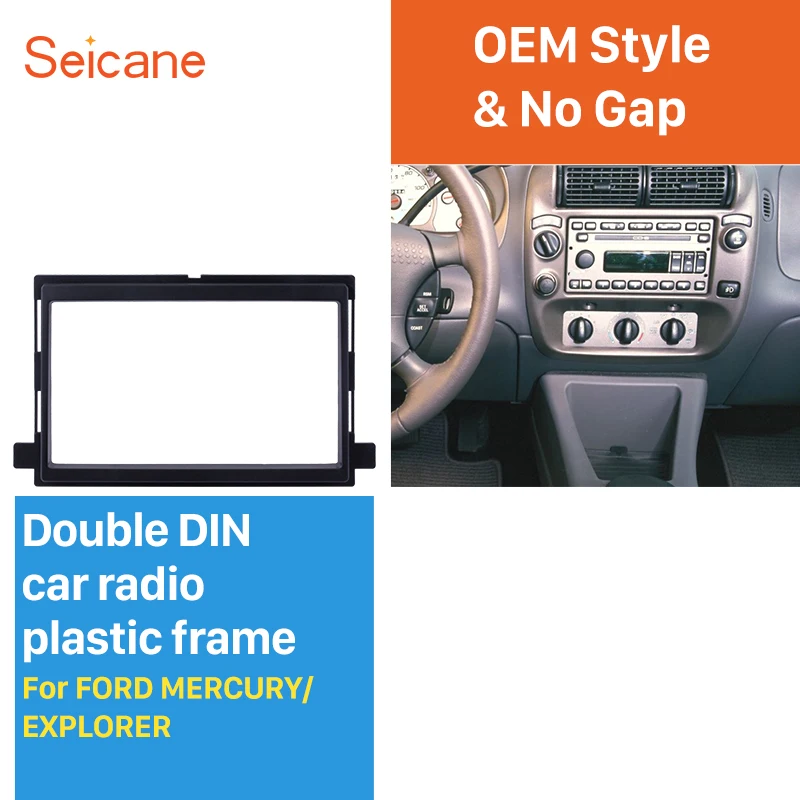 

Seicane 173*98mm 2Din Car Radio Panel Frame Fascia for Ford Edge Expedition Explorer Focus Mustang Mercury surround DVD Player