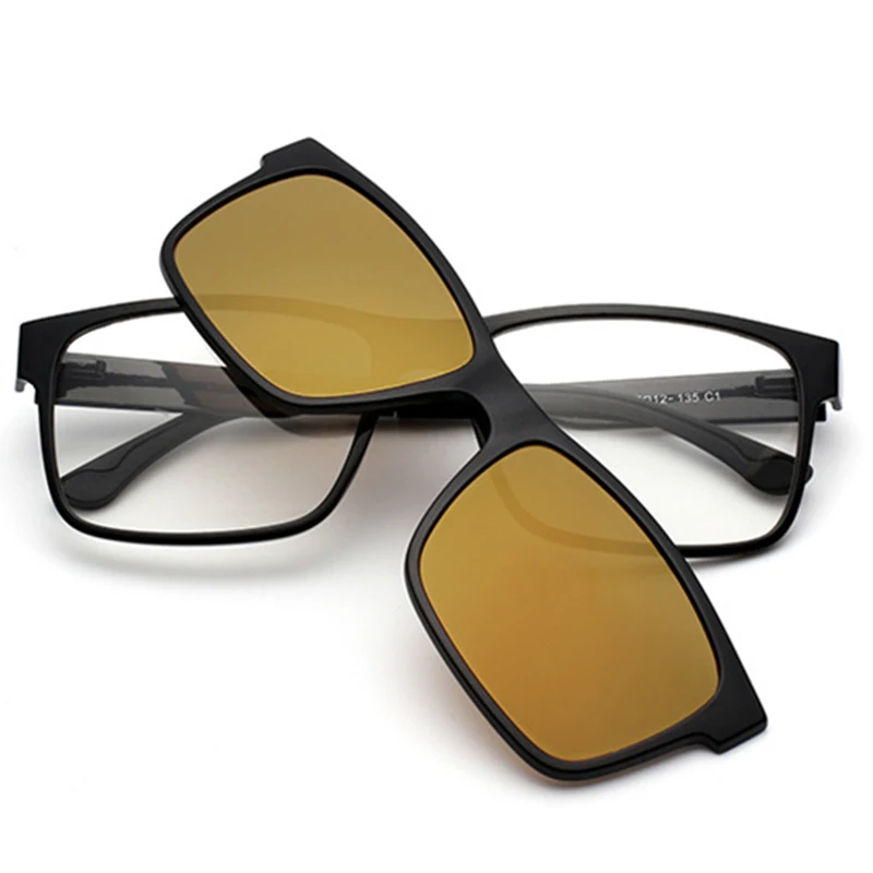 TR90, оправа для оптических очков, для мужчин и женщин, на магнитах, поляризационные солнцезащитные очки, очки для близорукости, оправа для очков для мужчин YQ189 - Цвет оправы: YQ189 C01