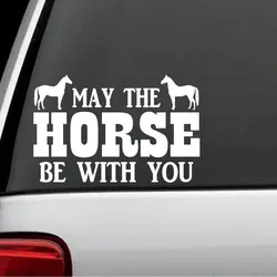 Пусть лошадь будет с вами наклейка седло сарай поводок 15 см