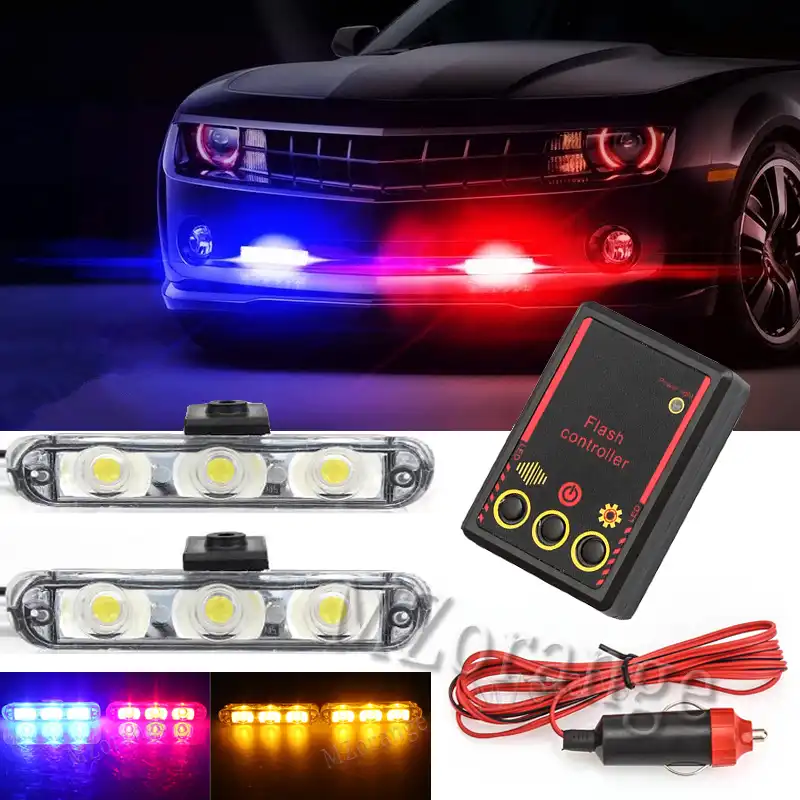 2x4 led Strobe Warning Police light automobiles 12V Car Truck Flashing