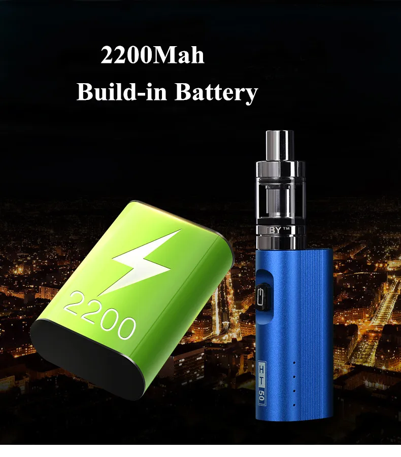 SUBTWO HT 50w коробка мод комплект испаритель 2200mah электронная сигарета 510 нить 2 0 мл
